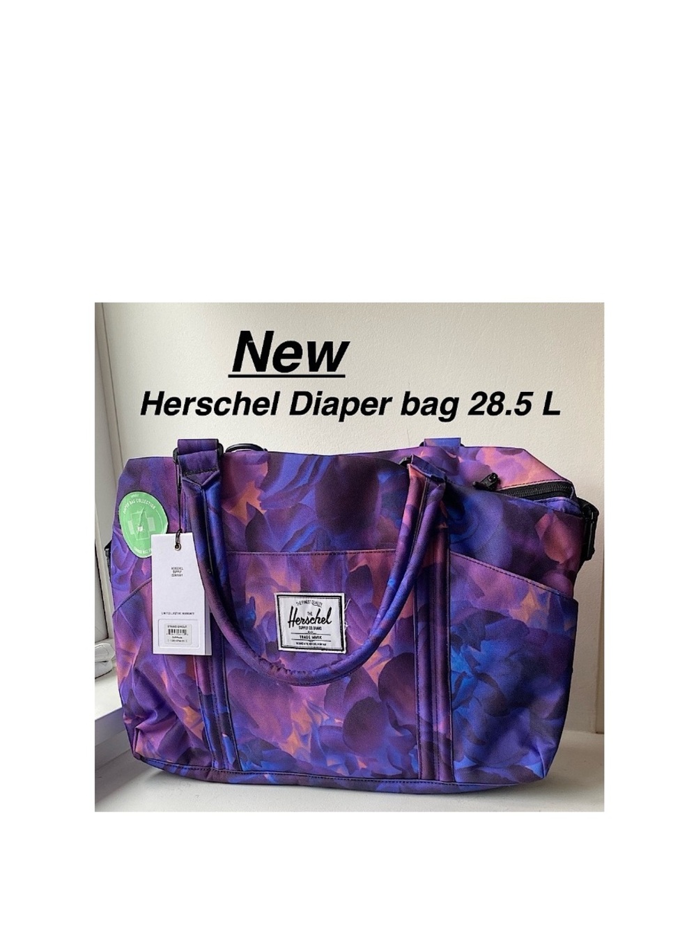 New Herschel Supply Company Strand Sprout & Diaper Bag 28.5L soft petals Wtags⭐️